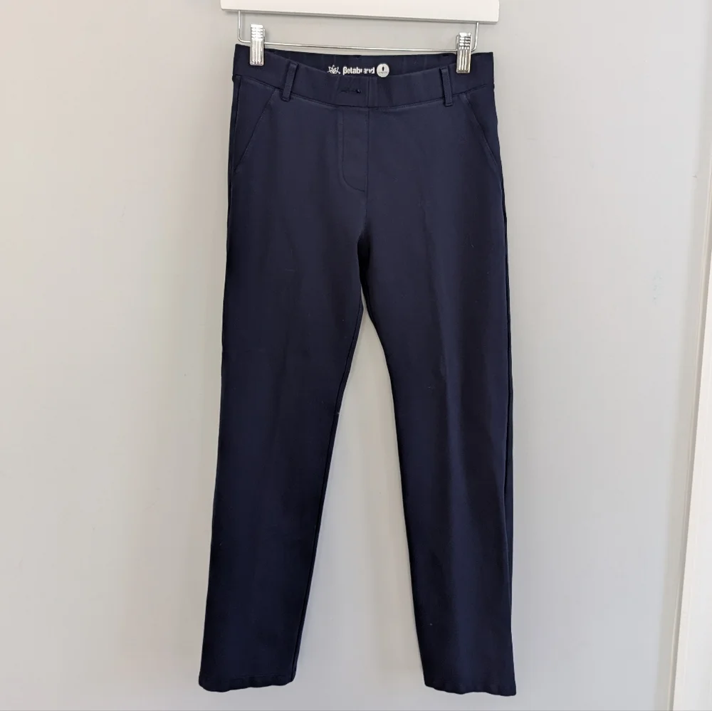 Women's Betabrand Navy Blue Work Pants Small Casual - Picture 1 of 5